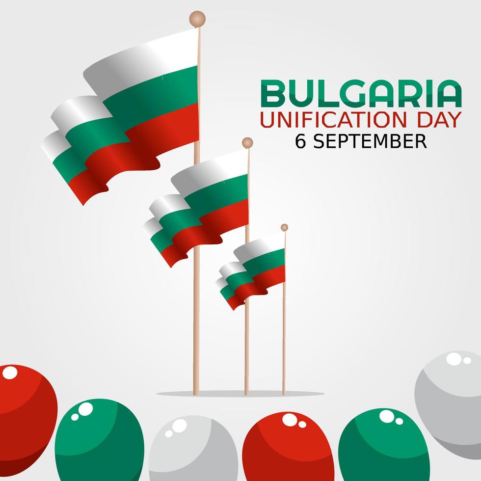 Unification Day of Bulgaria vector lllustration