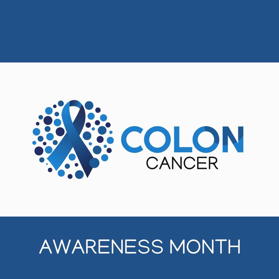 colon cancer awareness month vector illustration