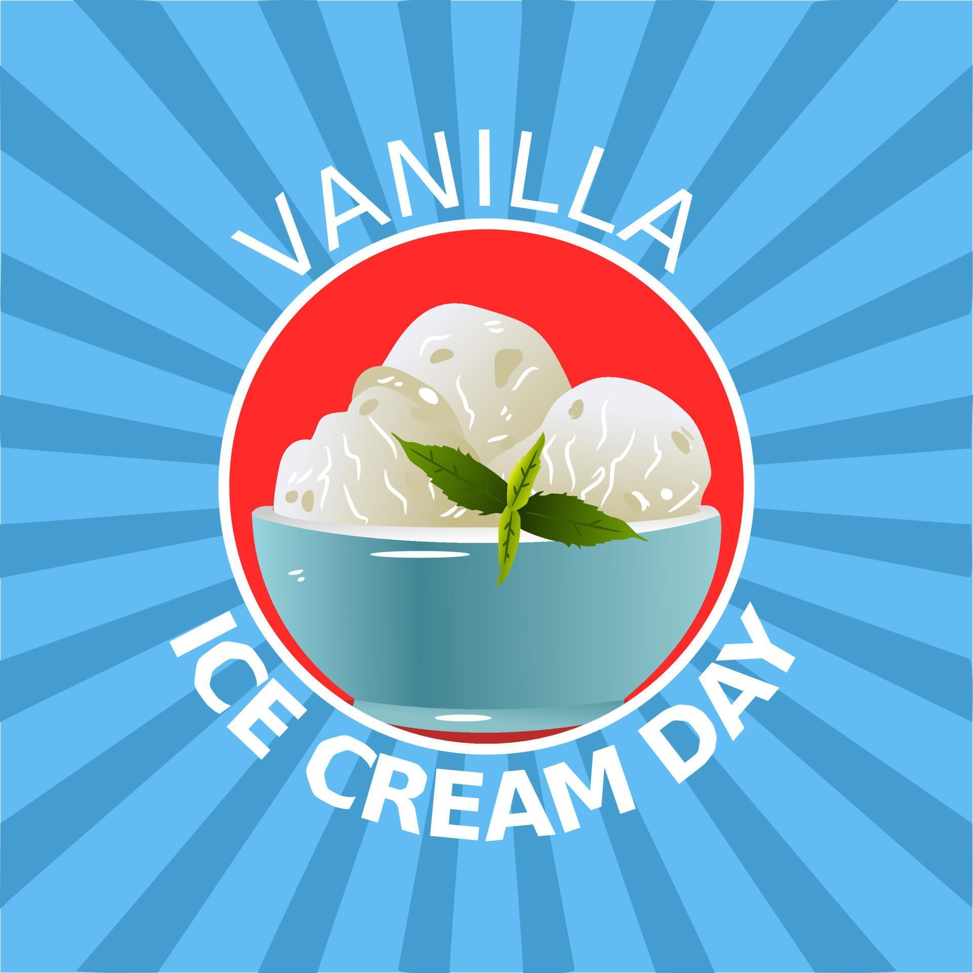 Vanilla Ice Cream Day vector lllustration 5347935 Vector Art at Vecteezy