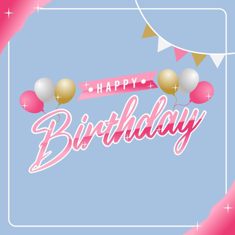 happy birthday design template vector illustration