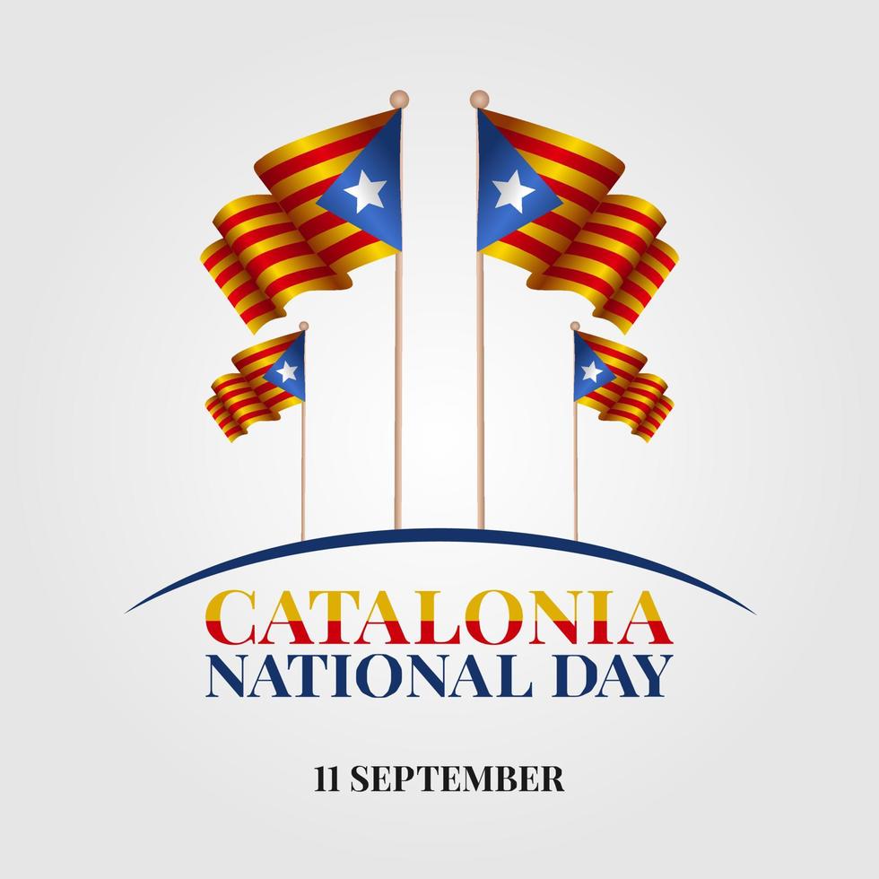 ilustración vectorial del día nacional de cataluña vector