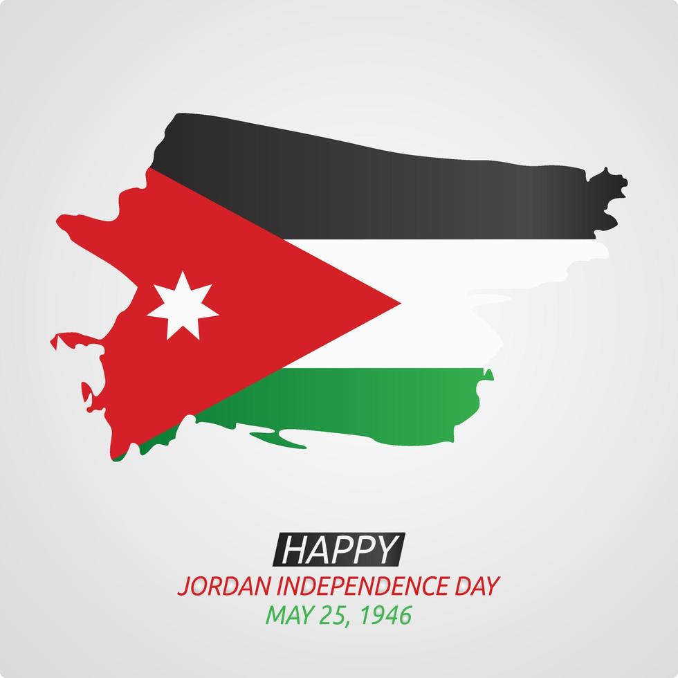 Happy Jordan independence day vector lllustration