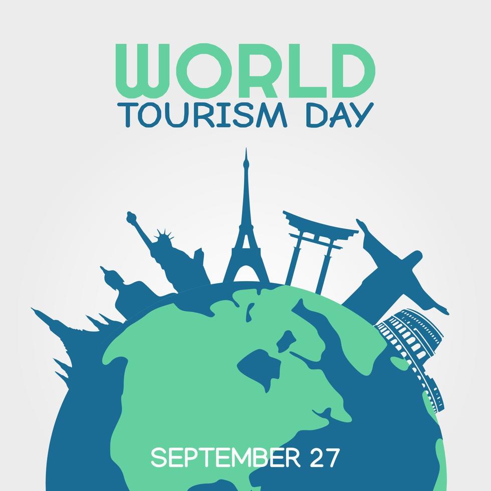 world tourism day vector lllustration