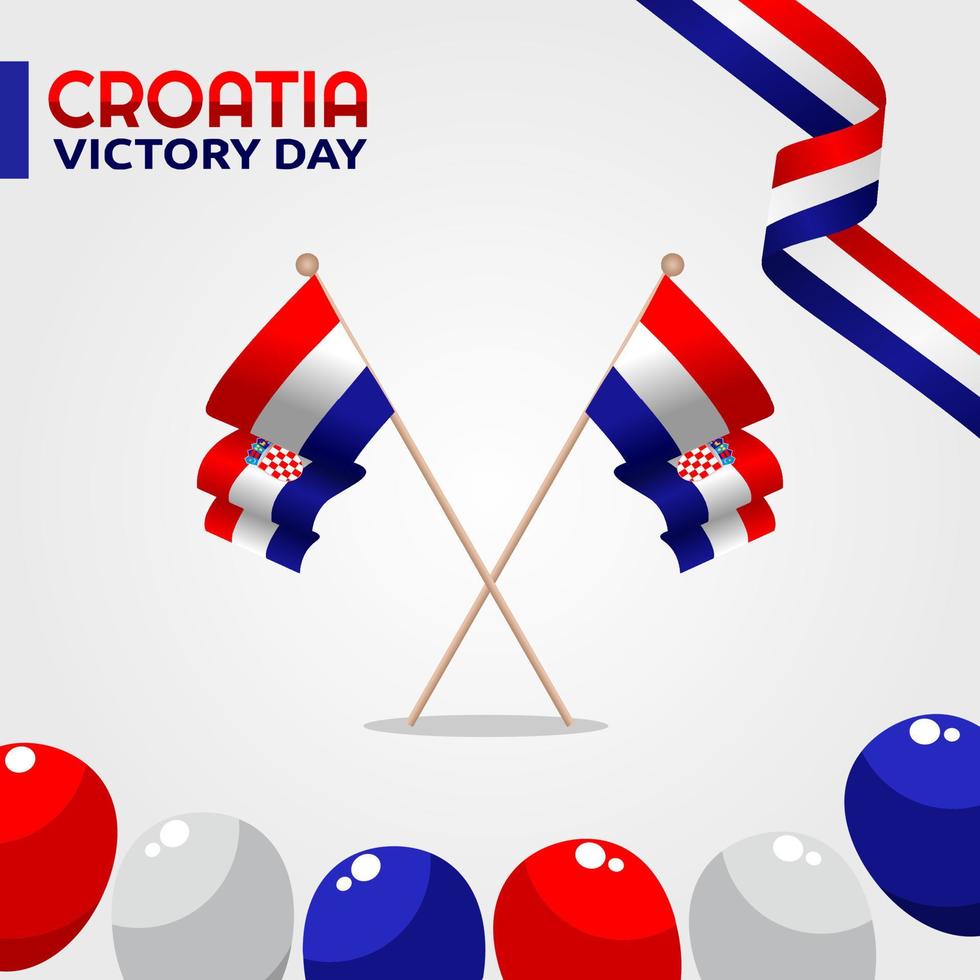 Croatia victory day vector lllustration