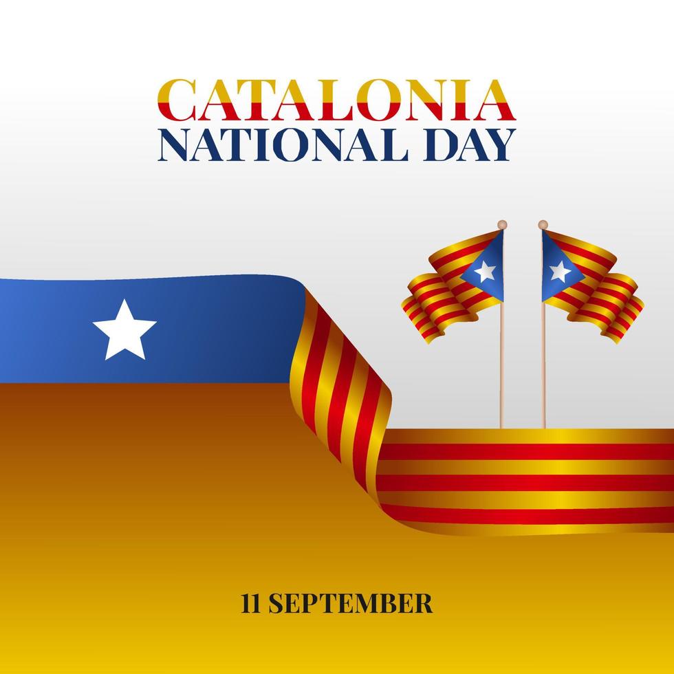 Catalonia National Day vector lllustration