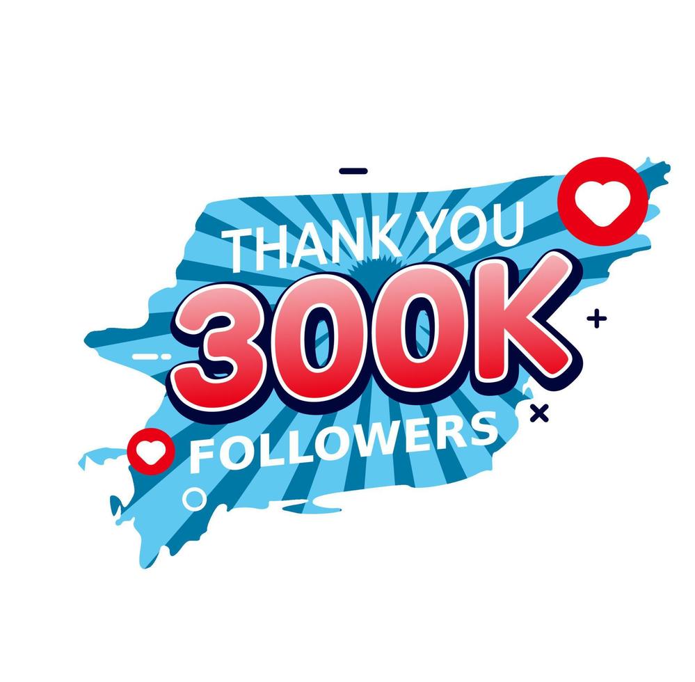 thank followers design template vector illustraton.