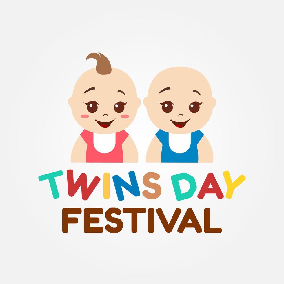 twins day festival vector lllustration