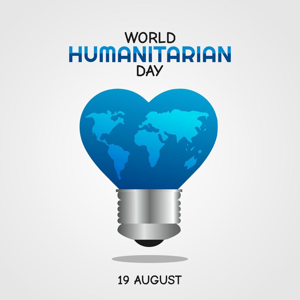 world humanitarian day vector illustration