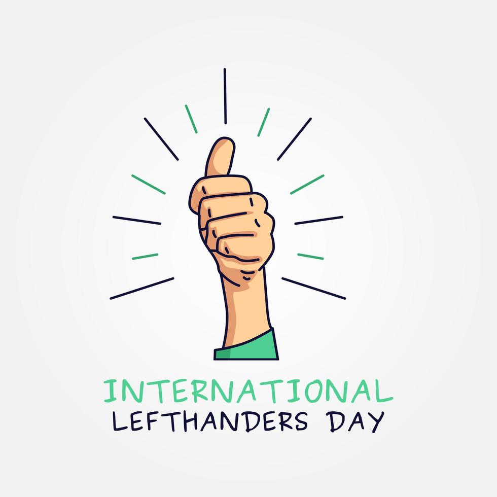 international lefthanders day vector lllustration