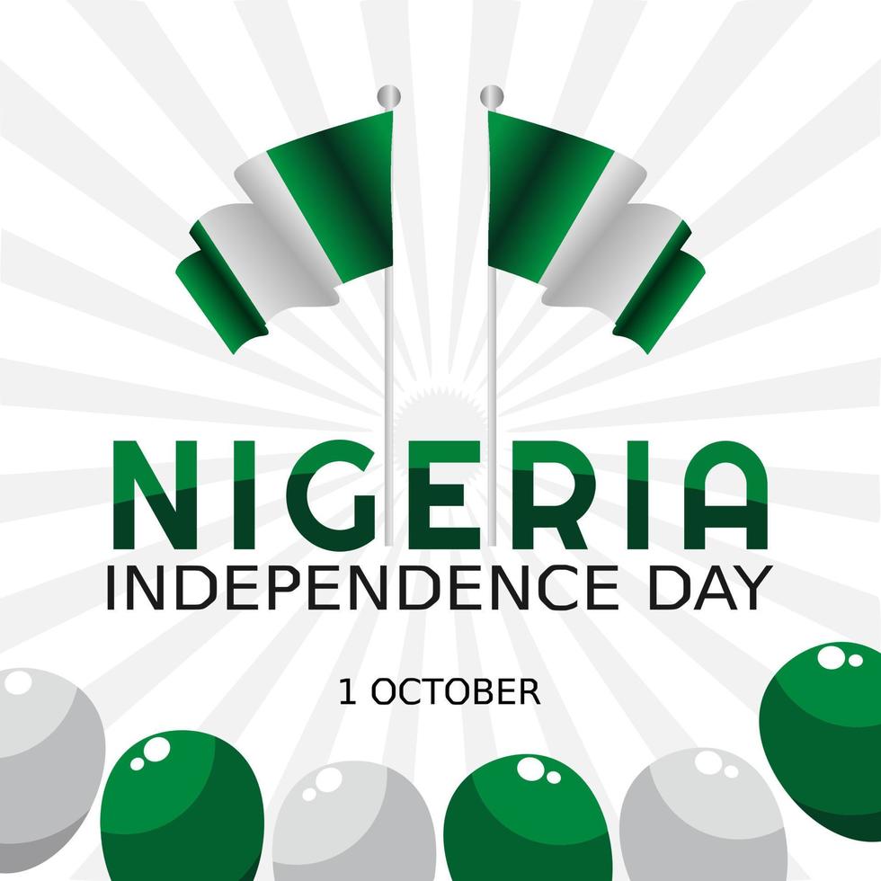 día de la independencia de nigeria ilustración vectorial vector