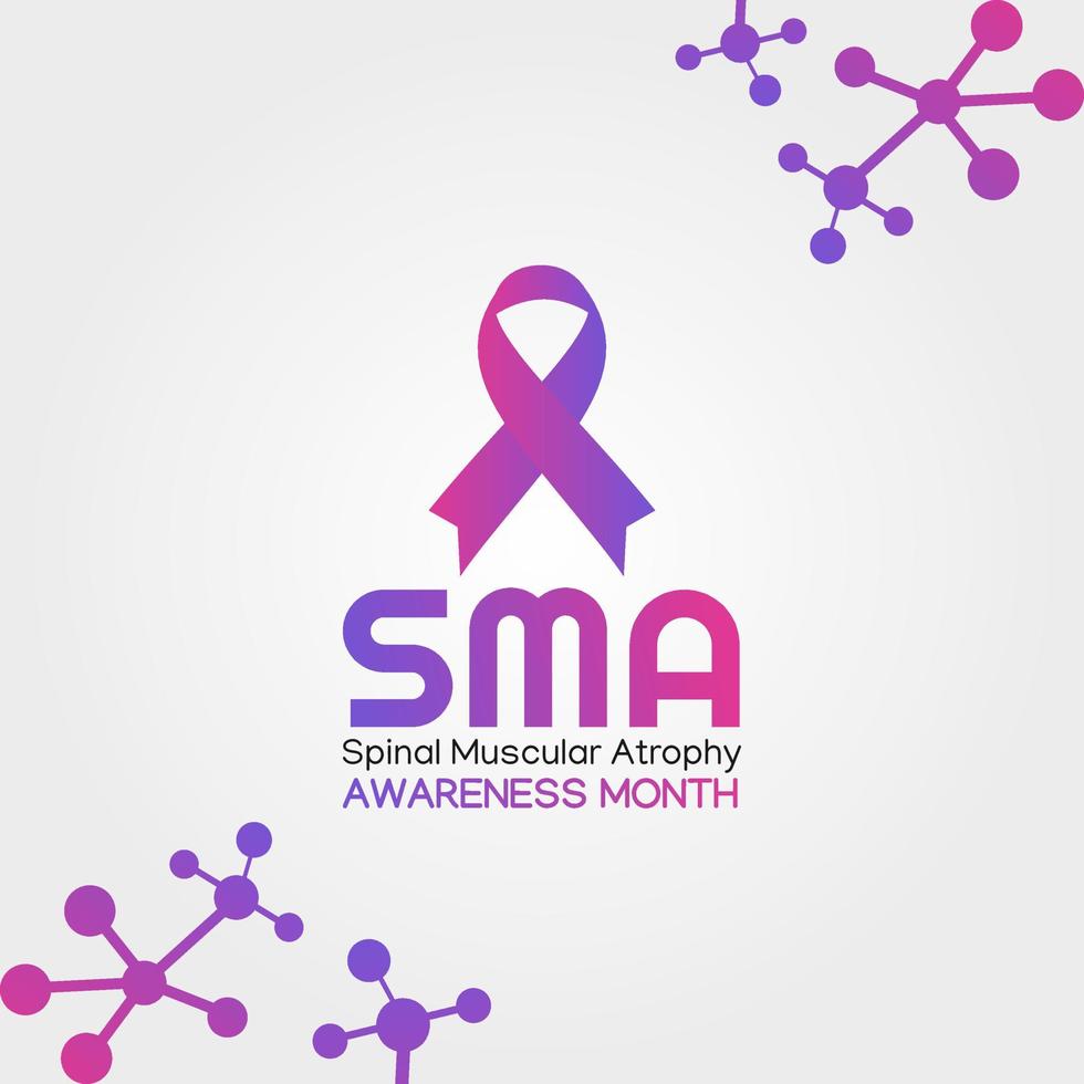 Spinal Muscular Atrophy Awareness month vector lllustration