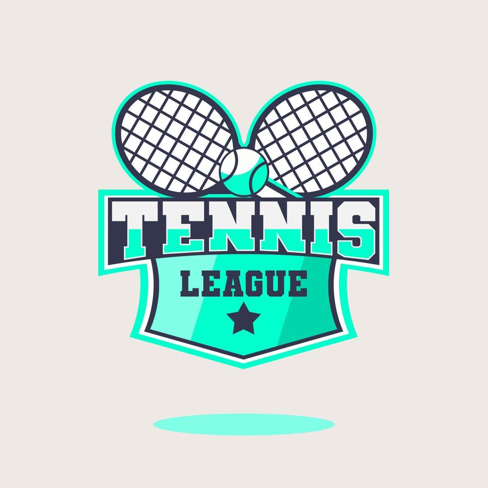 Ilustración de vector de logotipo de diseño de tenis