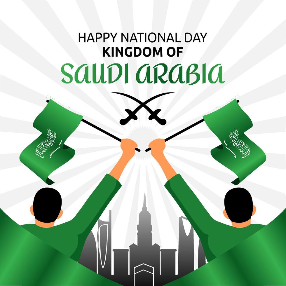 ilustración vectorial del día nacional de arabia saudita vector