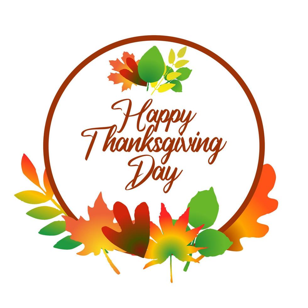 happy thanksgiving day vector illustration