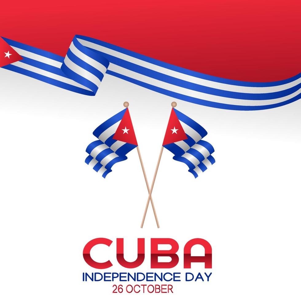 ilustración de vector de día de la independencia de cuba