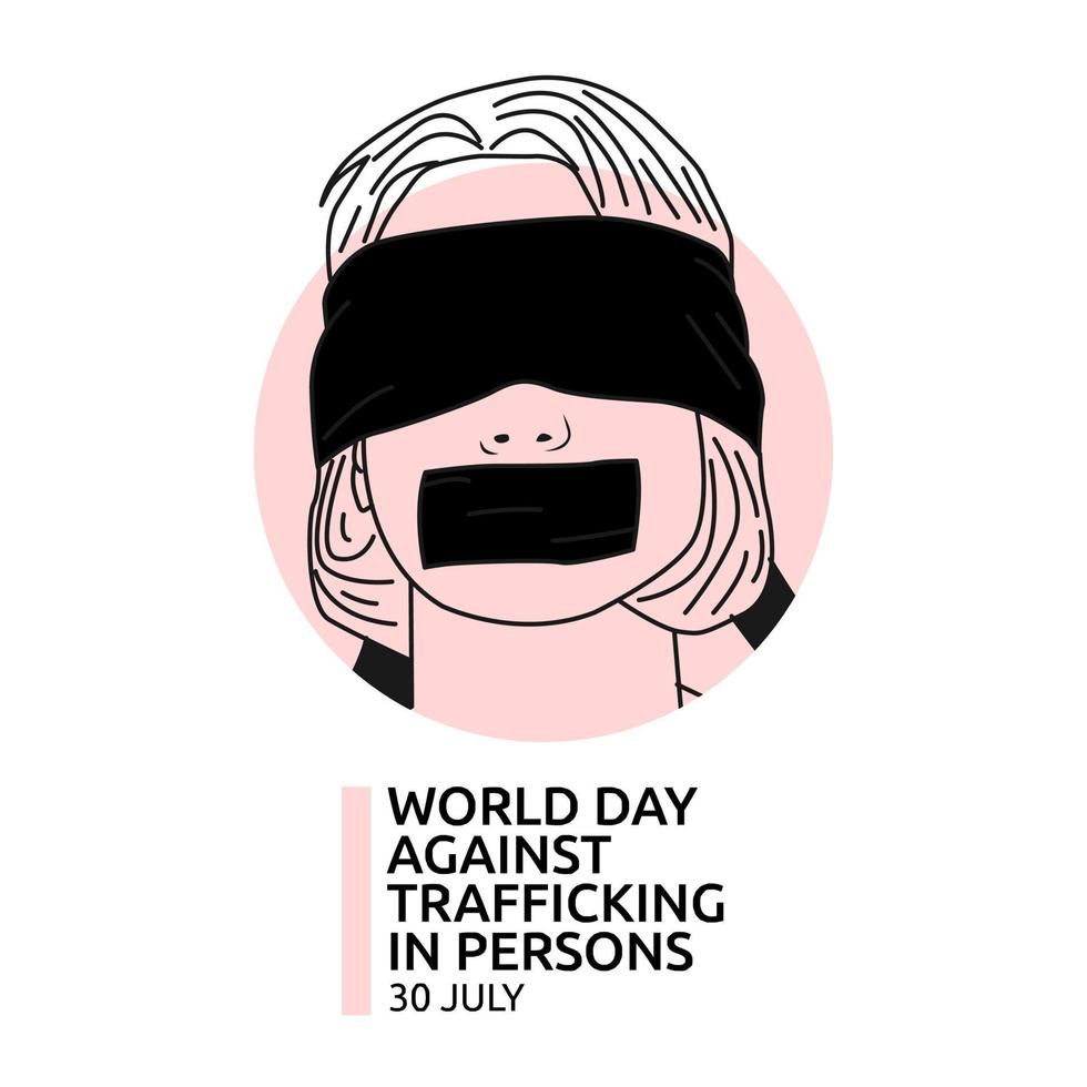 día mundial contra la trata de personas ilustración vectorial vector