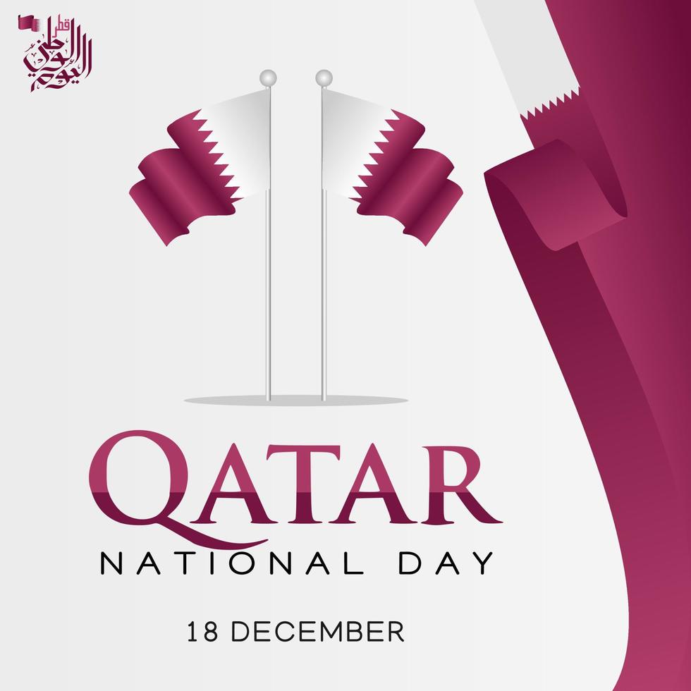 ilustración de vector de día nacional de qatar