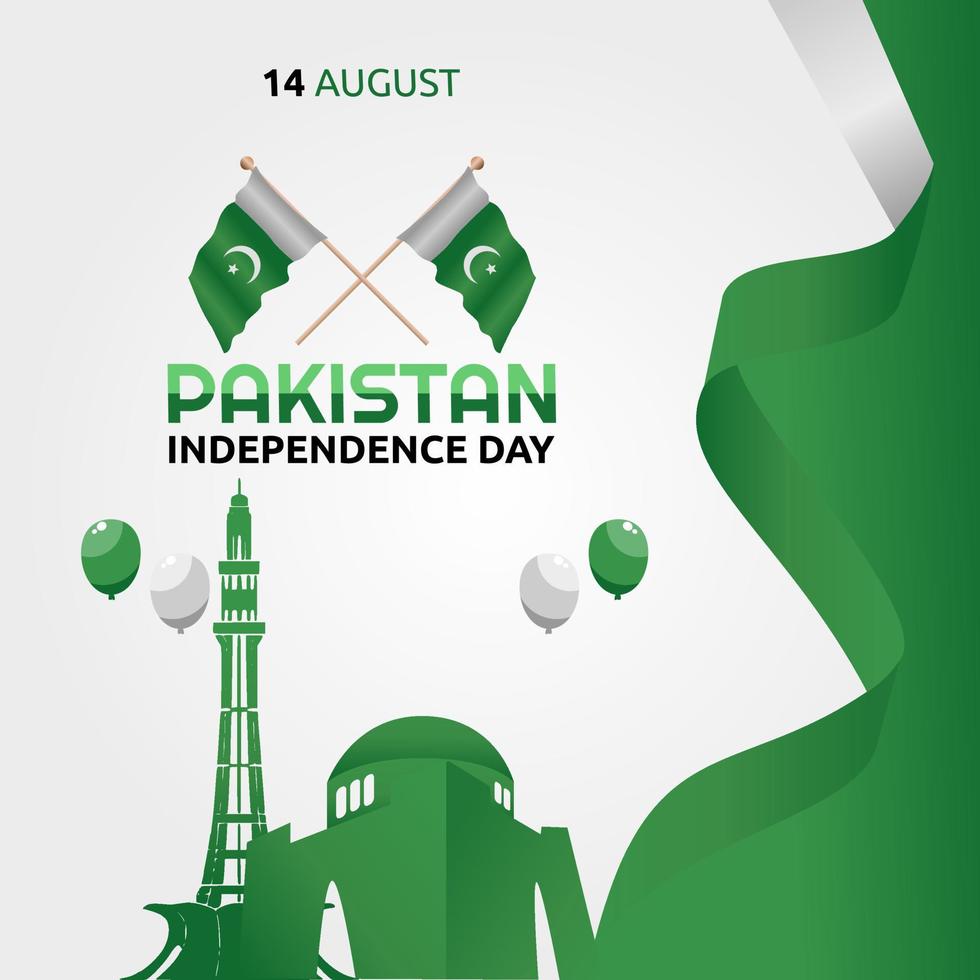 Pakistan Independence Day vector lllustration