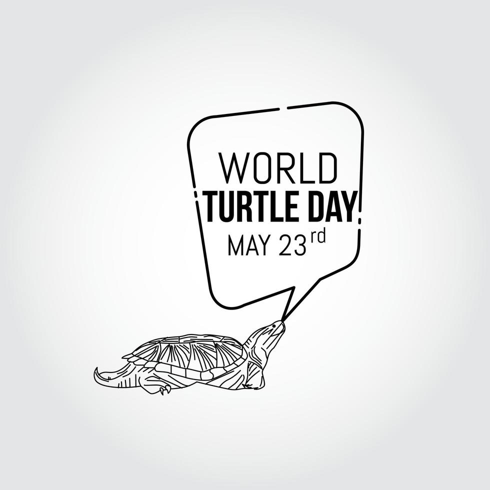 world turtle day vector lllustration