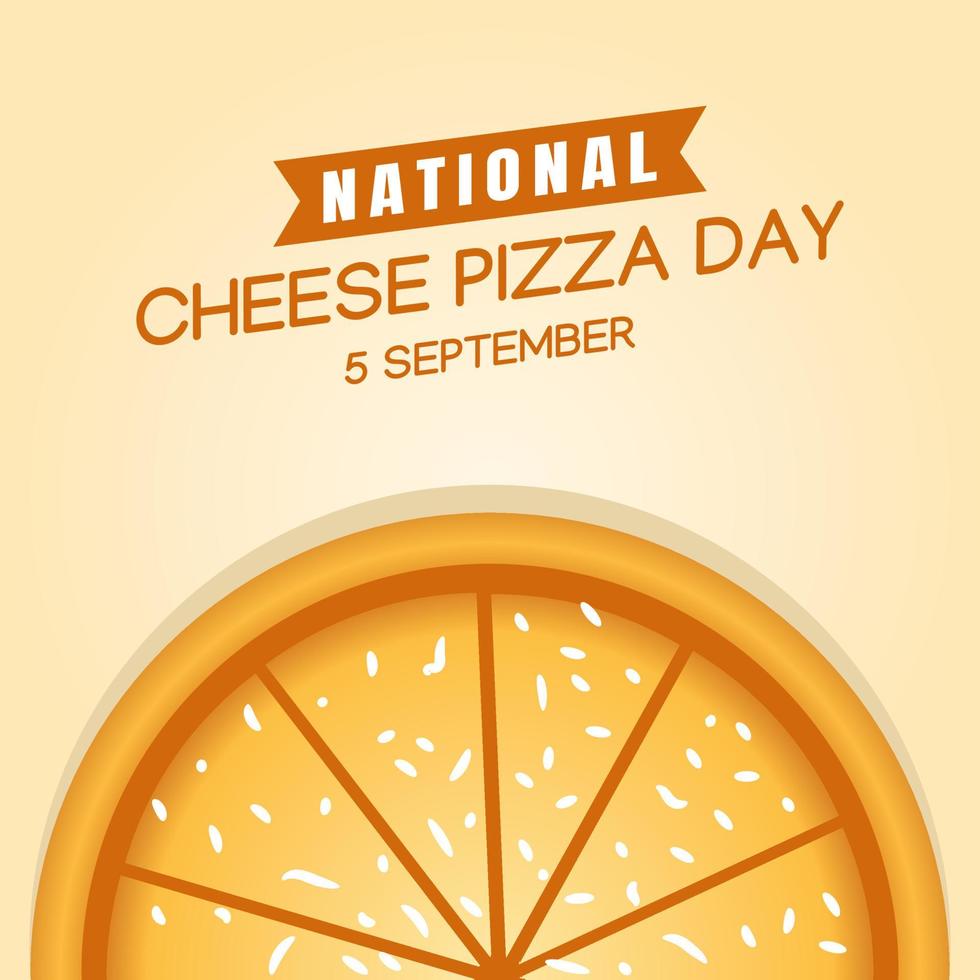 national cheese pizza day vector lllustration 5348106 Vector Art at