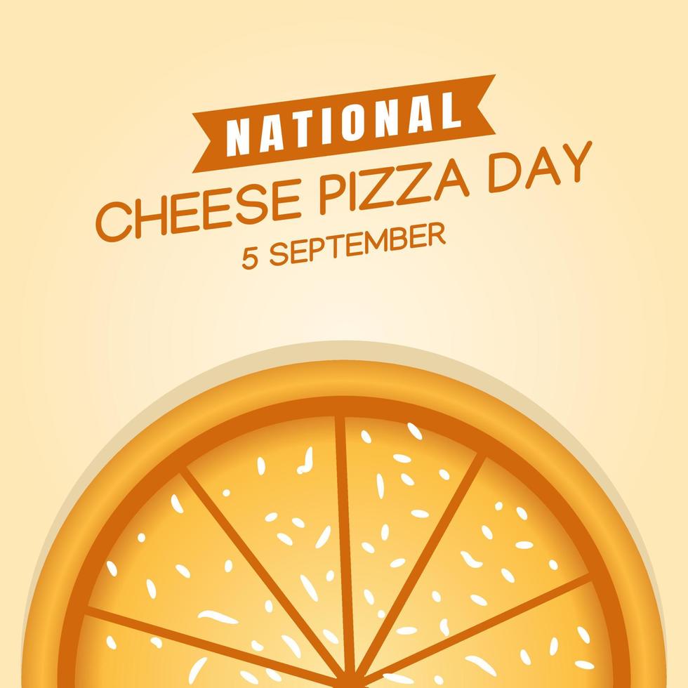 ilustración vectorial del día nacional de la pizza de queso vector