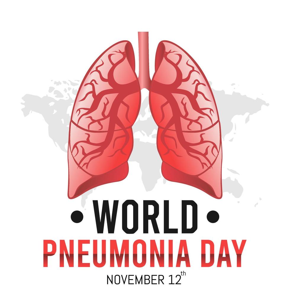 world pneumonia day vector illustration