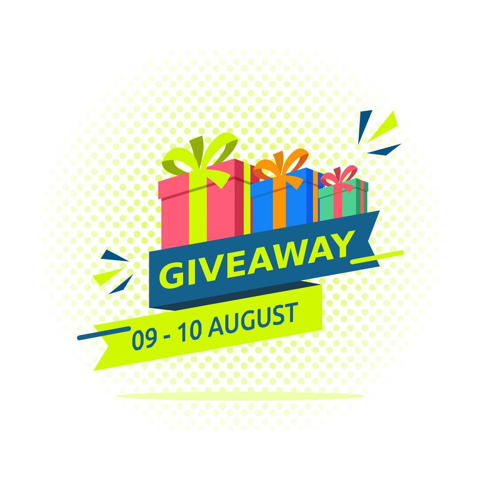 giveaway template design vector illustraton.