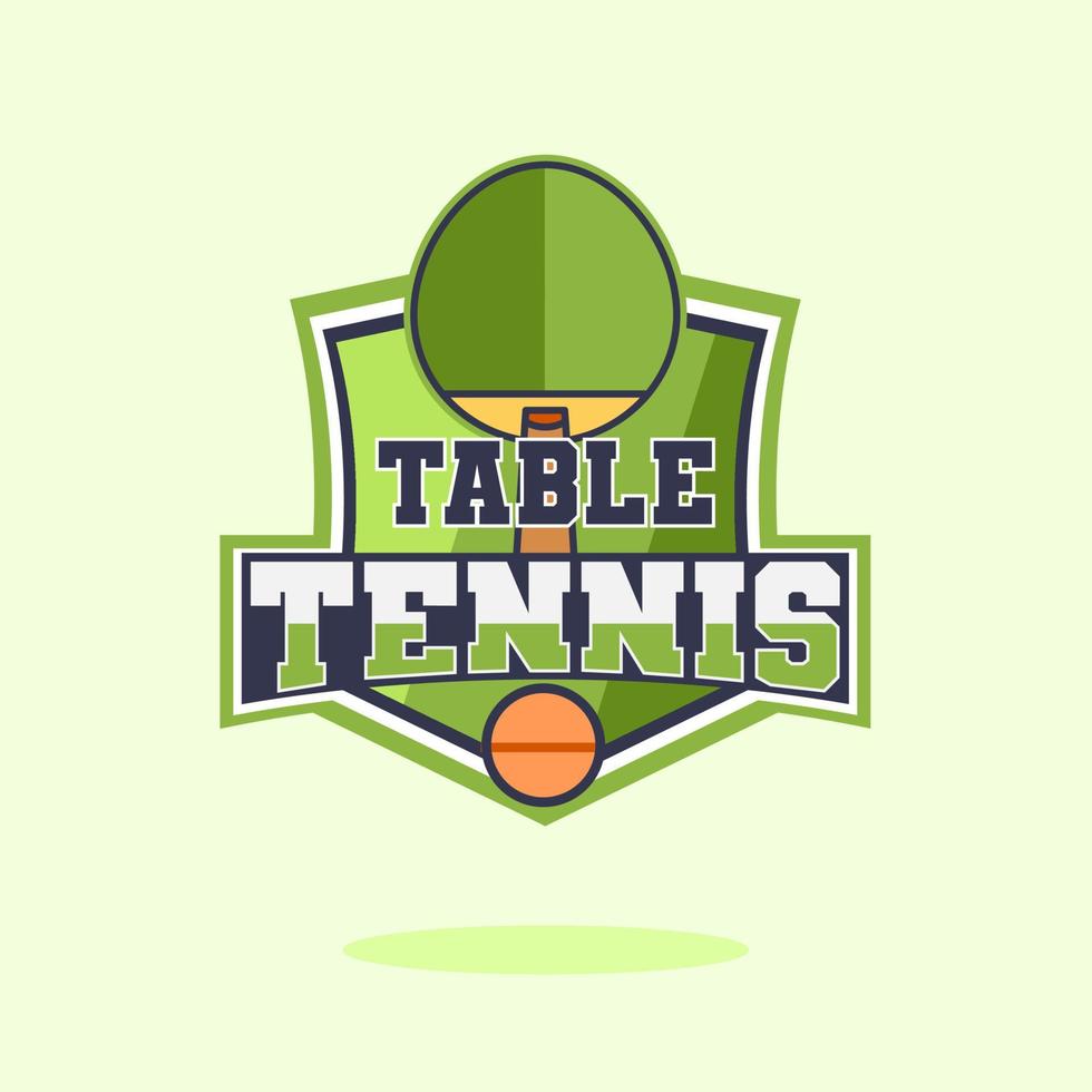 Ilustración de vector de logotipo de mesa de tenis