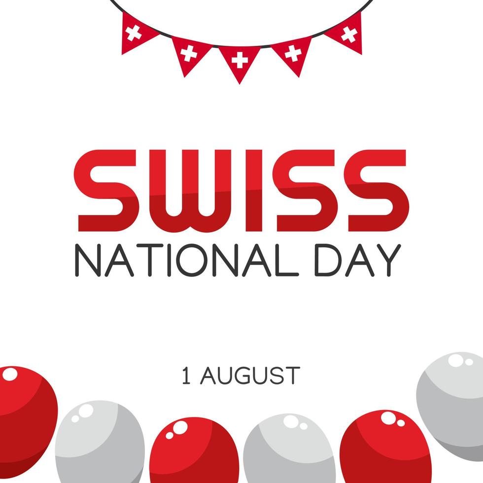 Switzerland national day vector lllustration