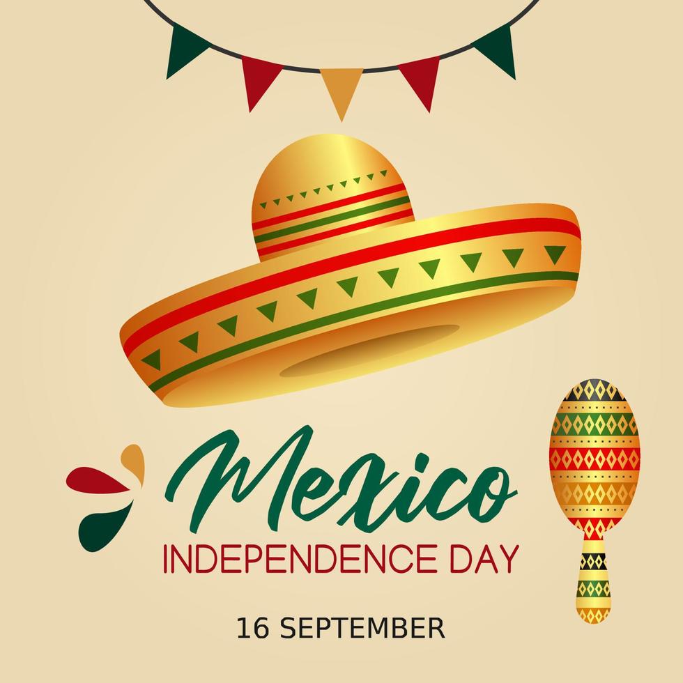 ilustración vectorial del día de la independencia de méxico vector