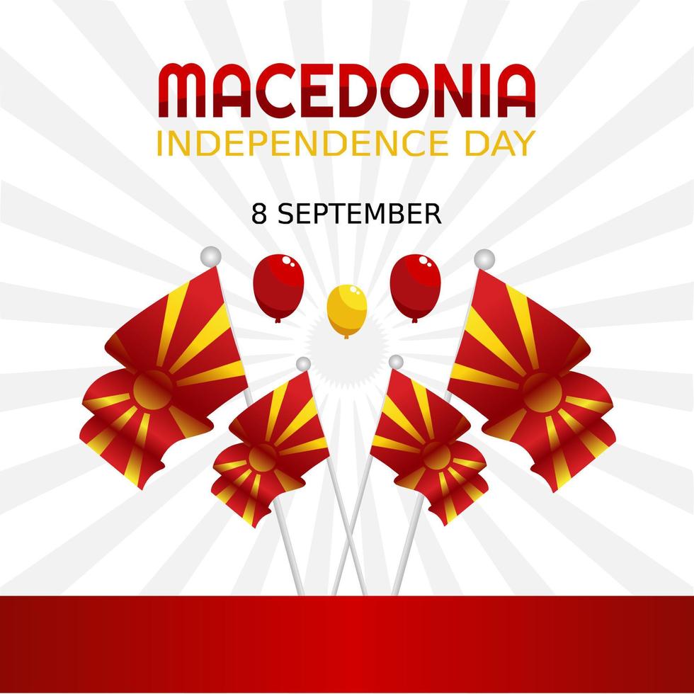 ilustración vectorial del día de la independencia de macedonia vector