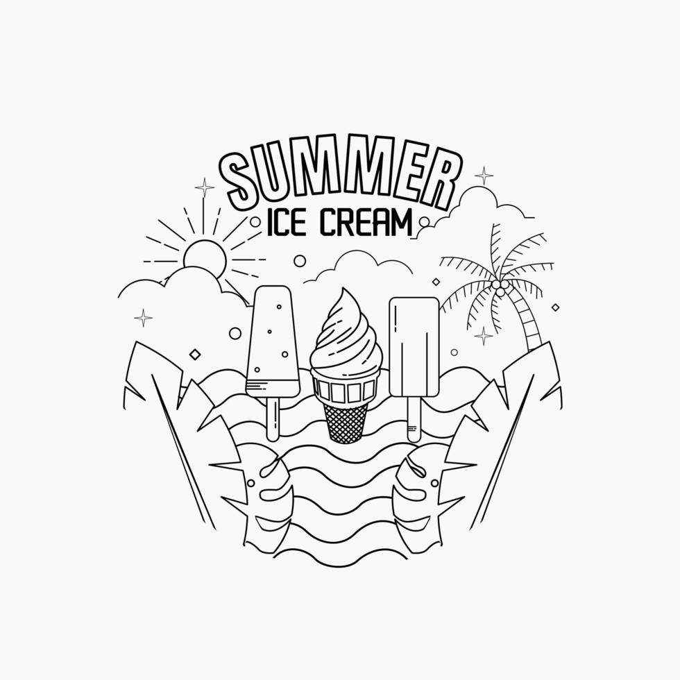 It is summer time vector lllustration