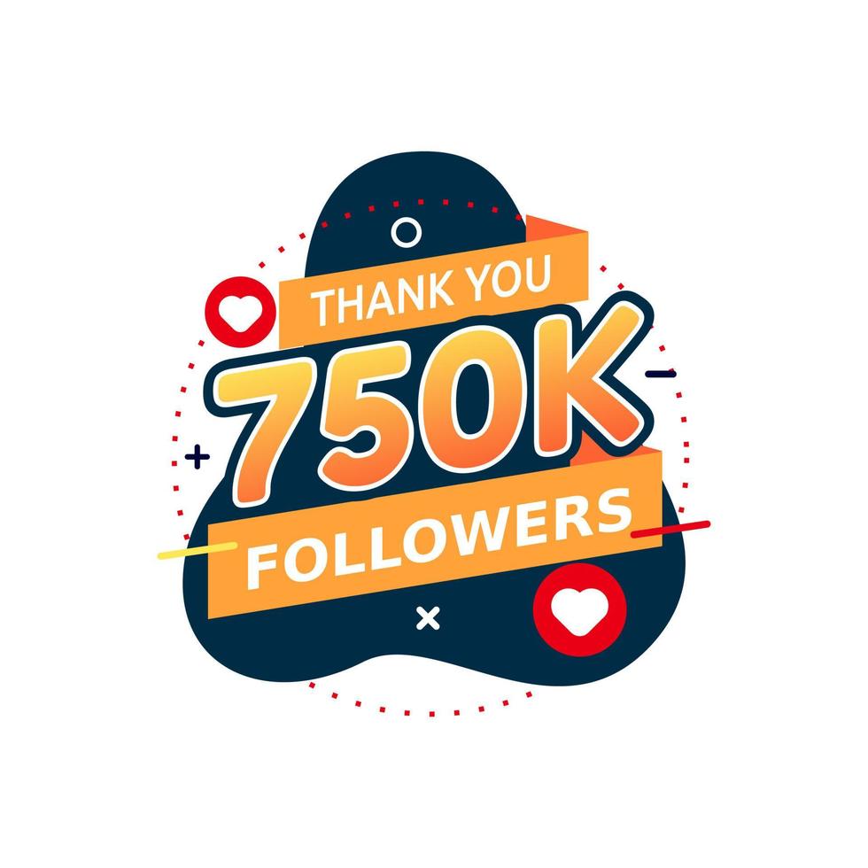 thank followers design template vector illustraton.