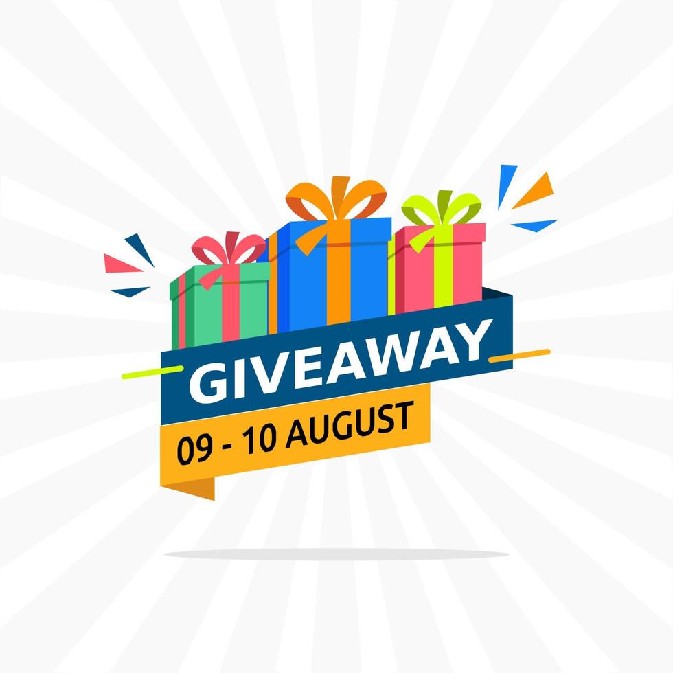 giveaway template design vector illustraton.