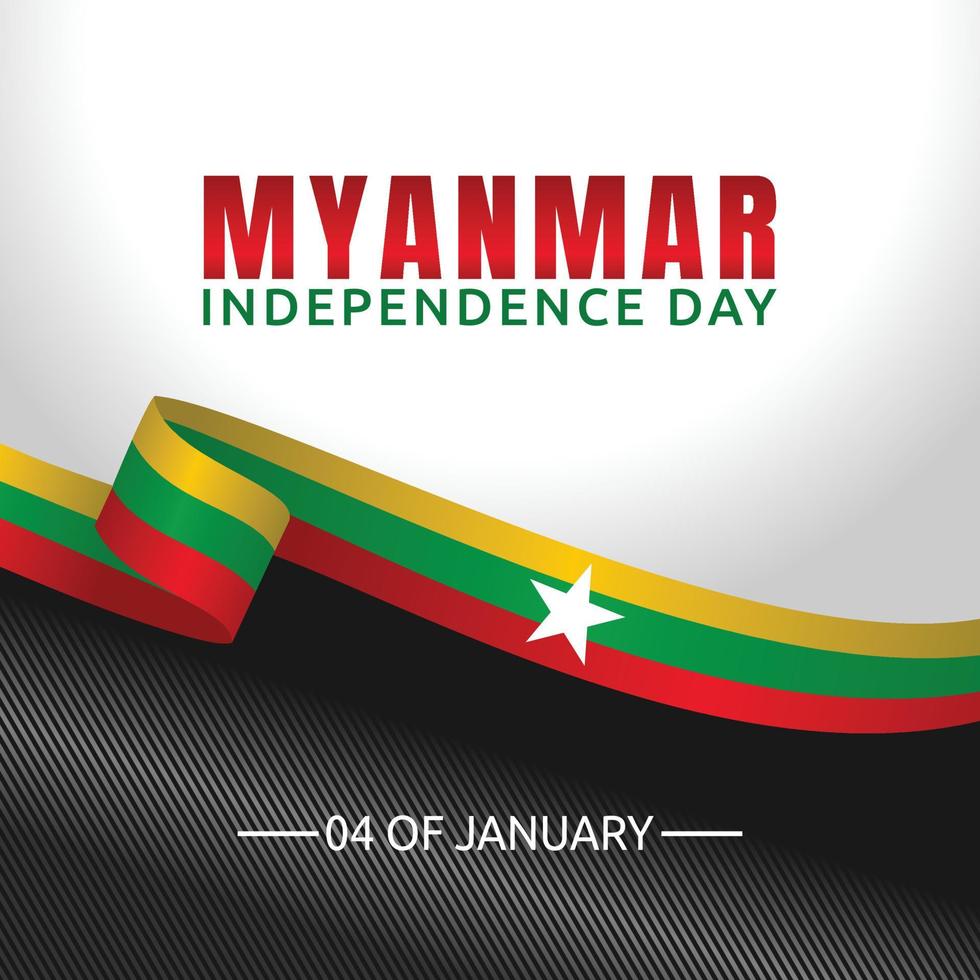 myanmar independence day vector illustraton.
