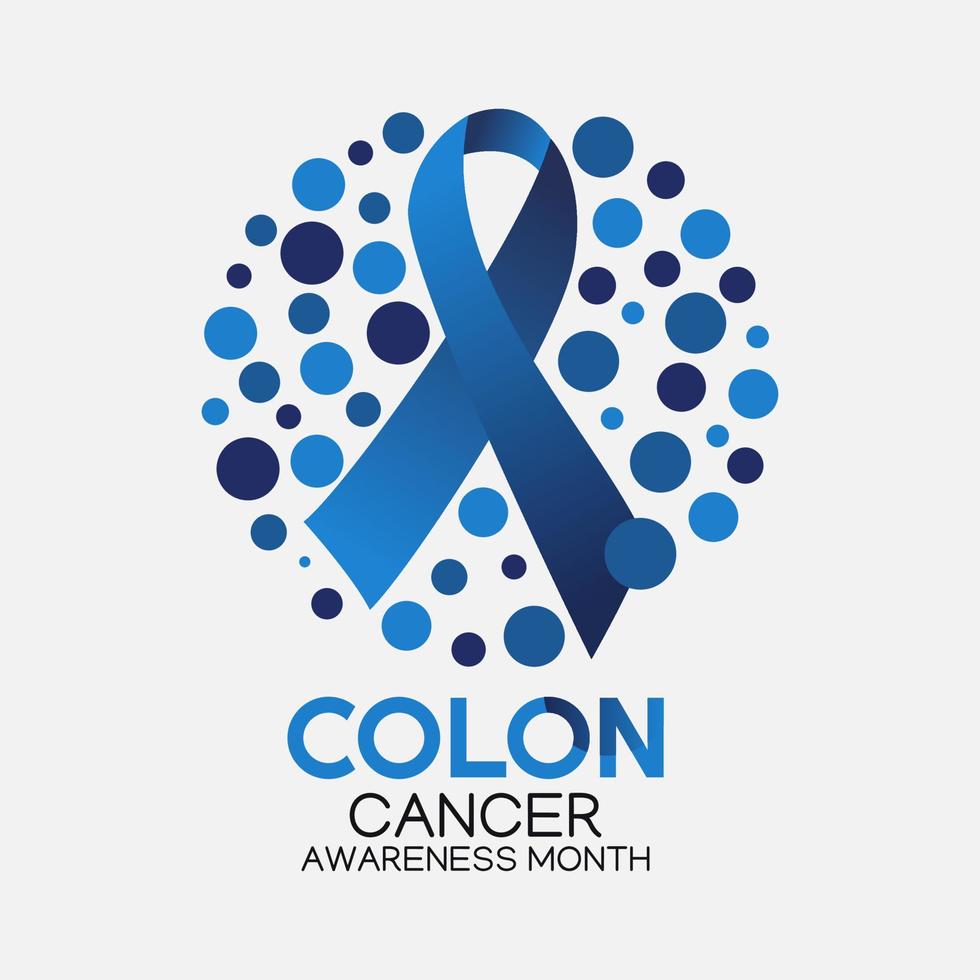 colon cancer awareness month vector illustration