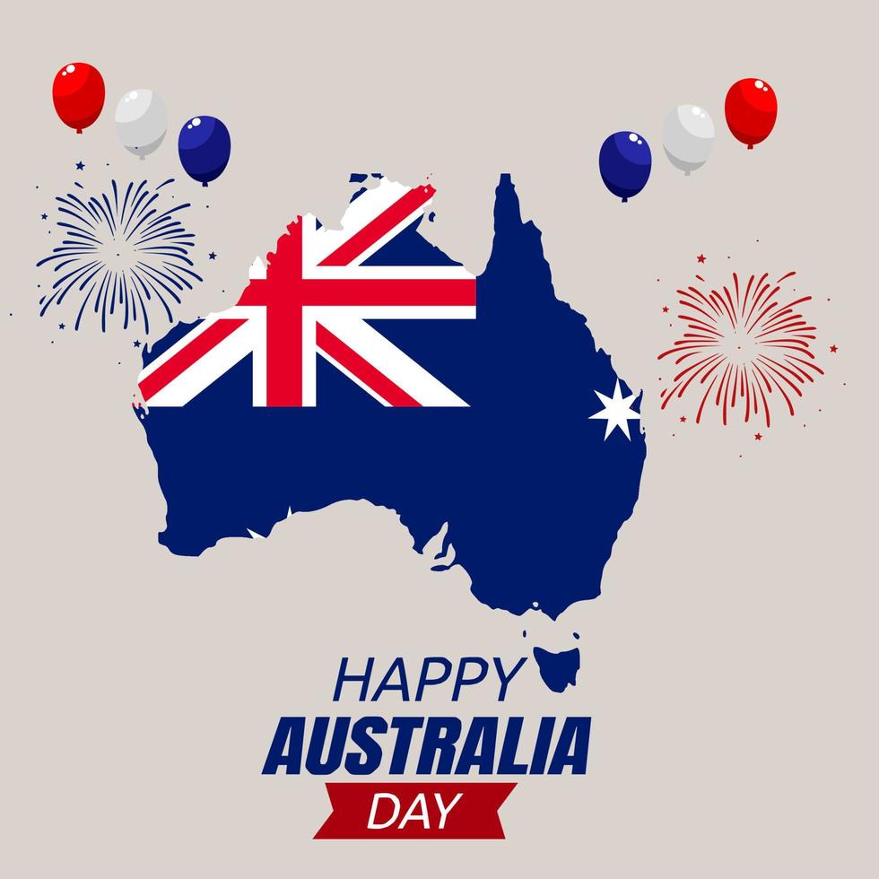 Happy Australia Day Vector Illustration