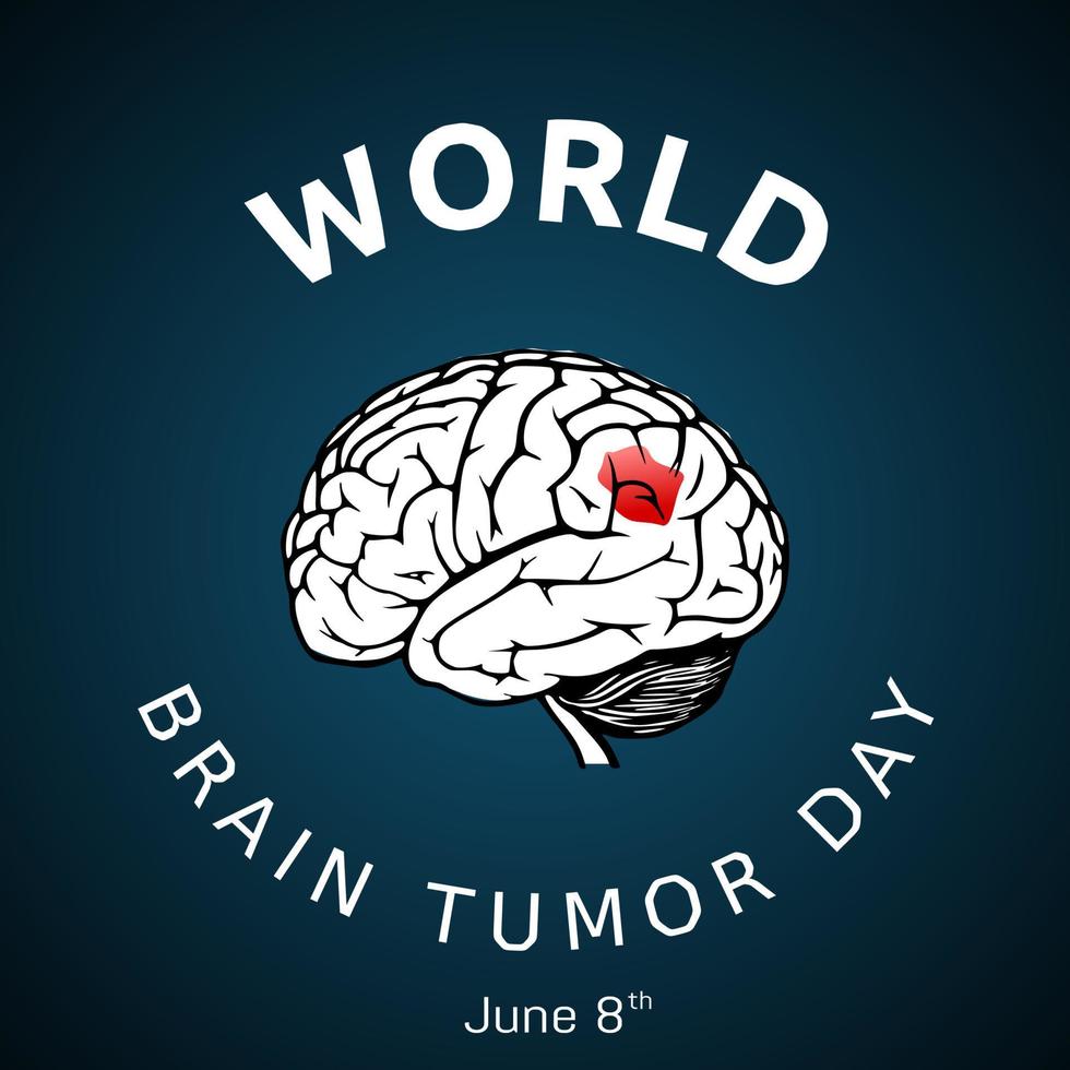 ilustración vectorial del día mundial del tumor cerebral. vector