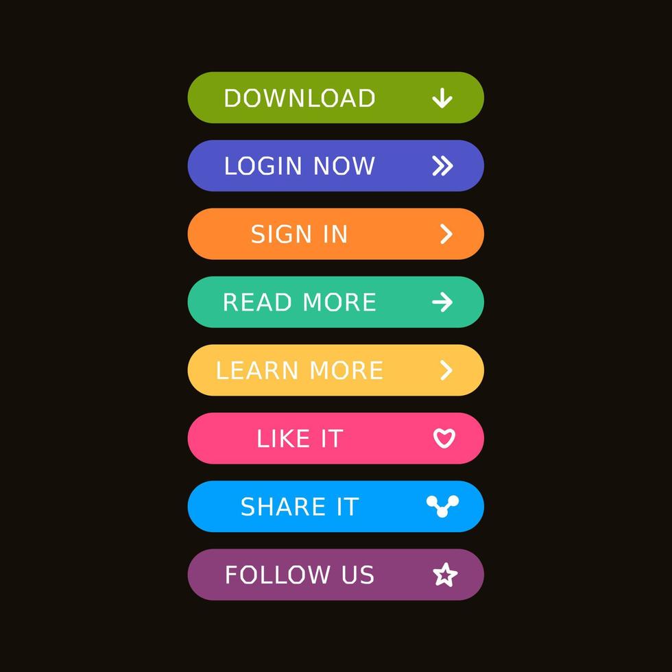 frame for button set design vector. vector