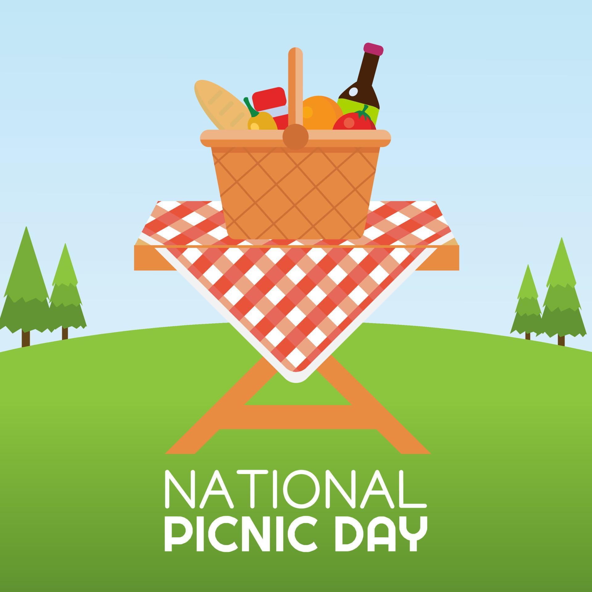 national picnic day vector lllustration 5348198 Vector Art at Vecteezy