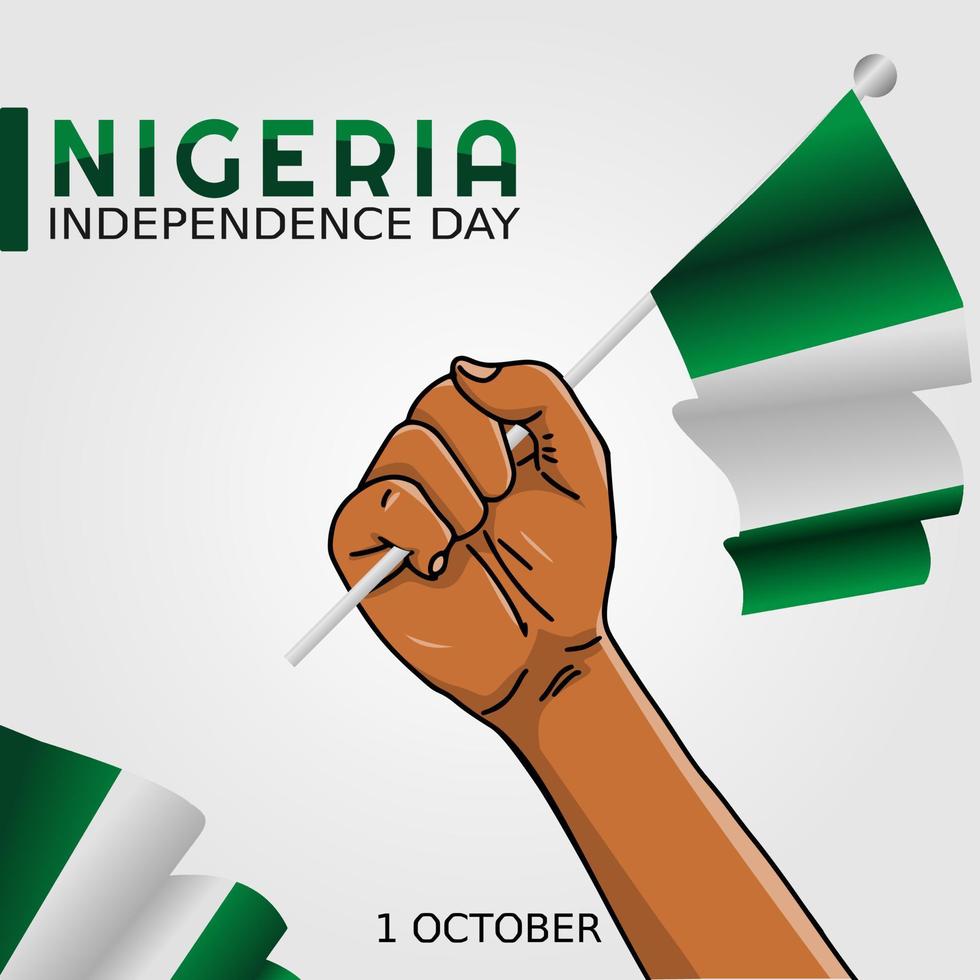 día de la independencia de nigeria ilustración vectorial vector