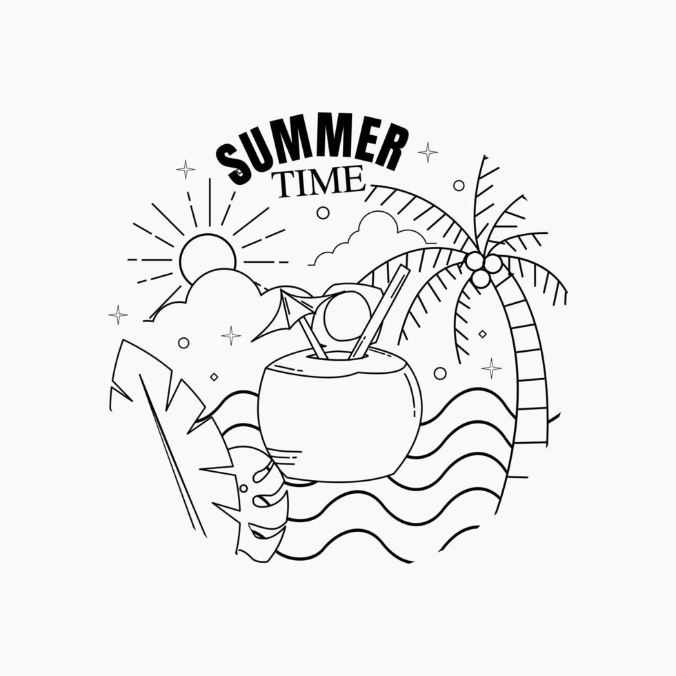 It is summer time vector lllustration