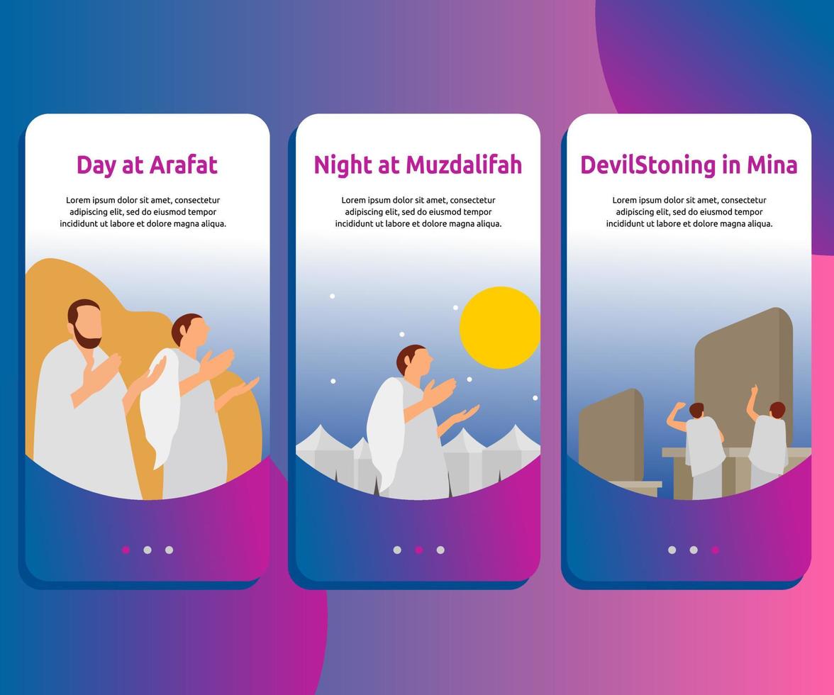 user interface kit for hajj guide design vector. vector