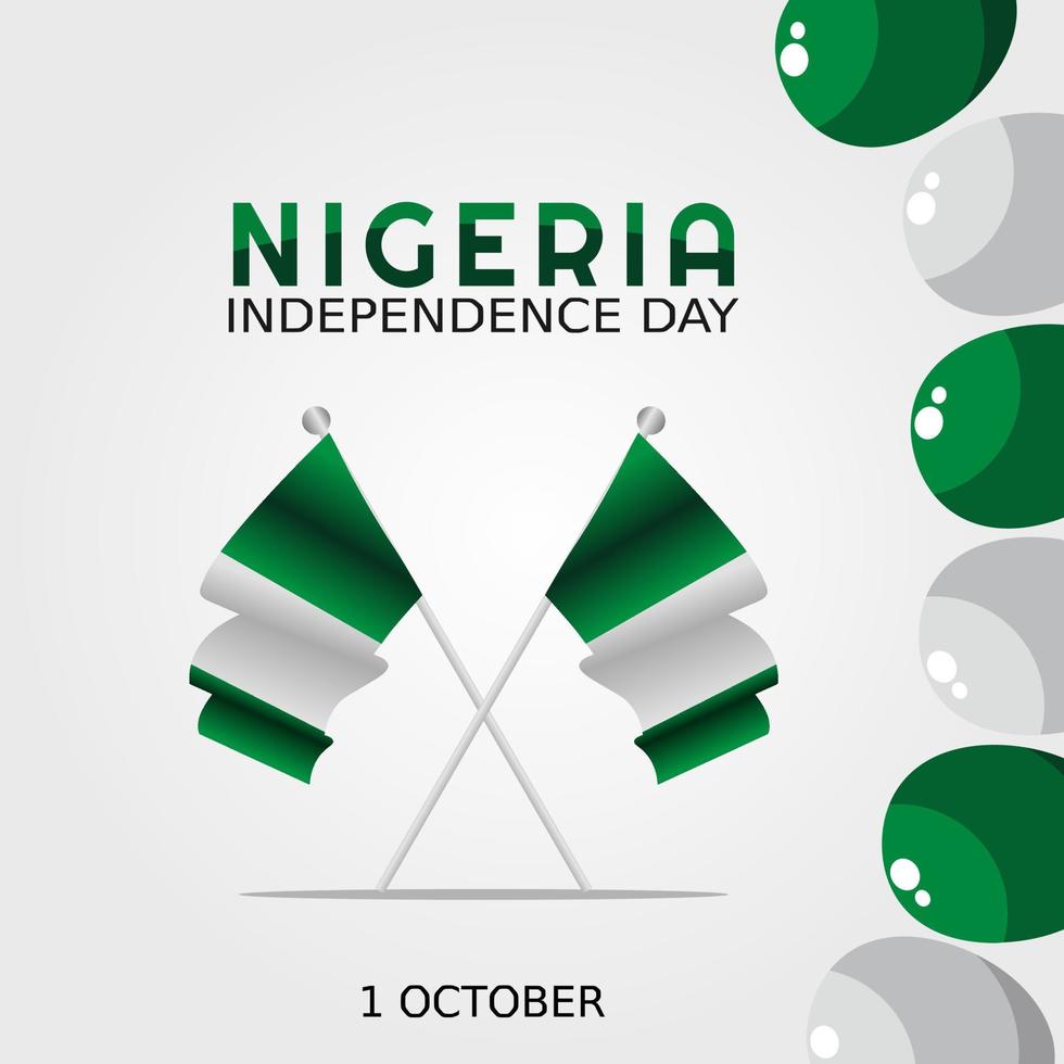 Independence Day of Nigeria vector lllustration