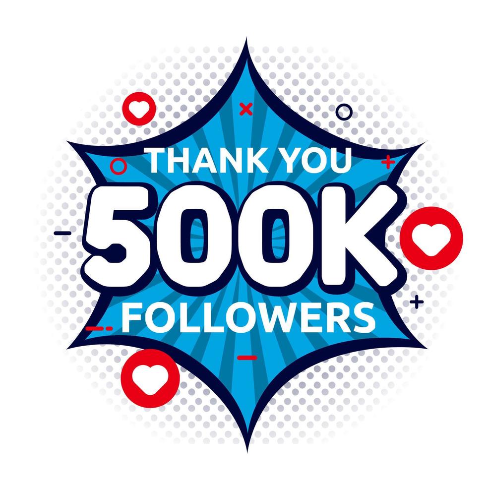 thank followers design template vector illustraton.