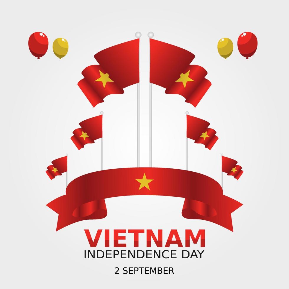 Vietnam independence day vector lllustration