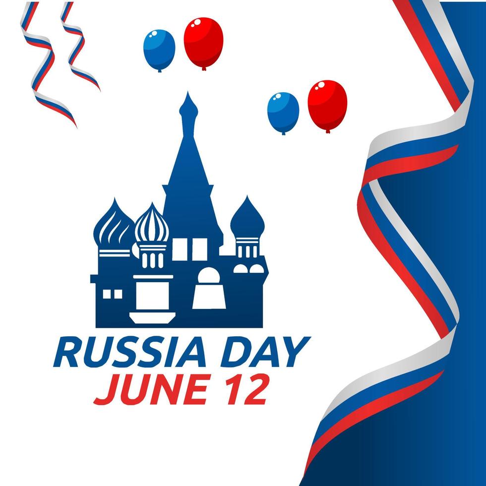 Happy Russia Day Vector Illustration