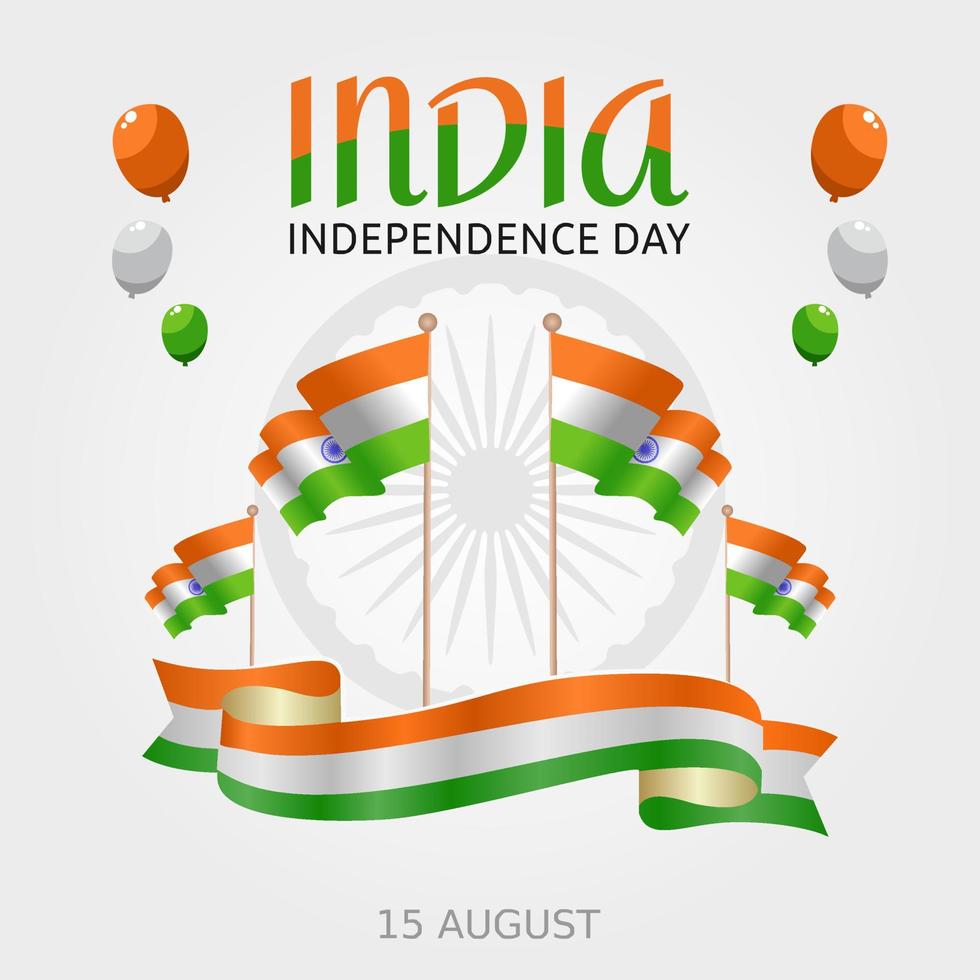 ilustración de vector de día de la independencia de india