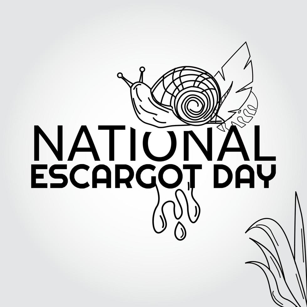 national escargot day vector lllustration