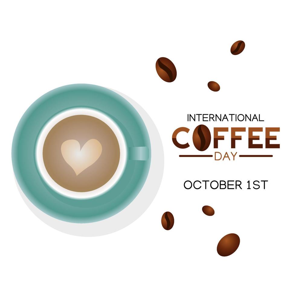 Ilustración de vector de día internacional del café